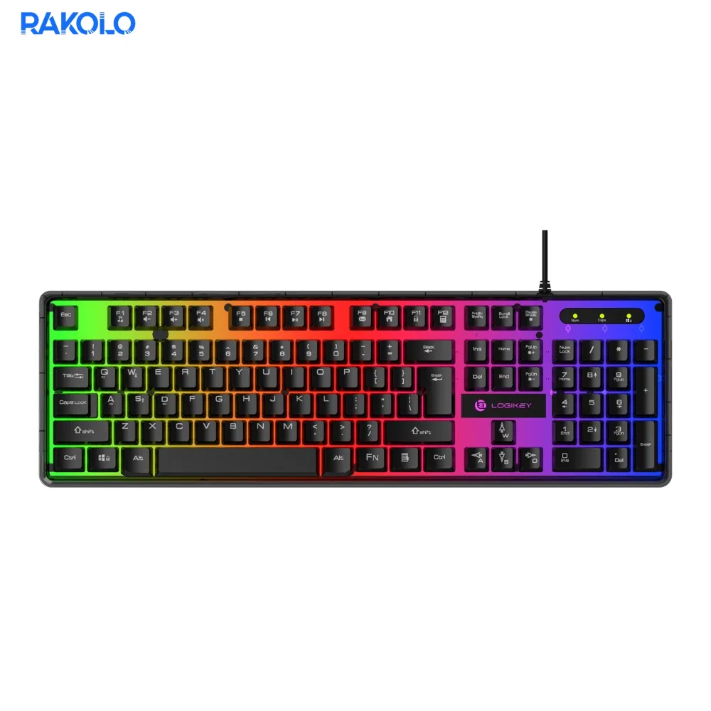 کیبورد باسیم RGB برند LogiKey مدل K230