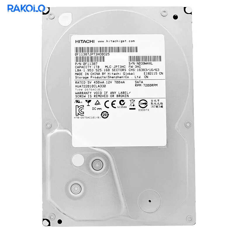 هارد دیسک اینترنال استوک برند هیتاچی ظرفیت یک ترابایت