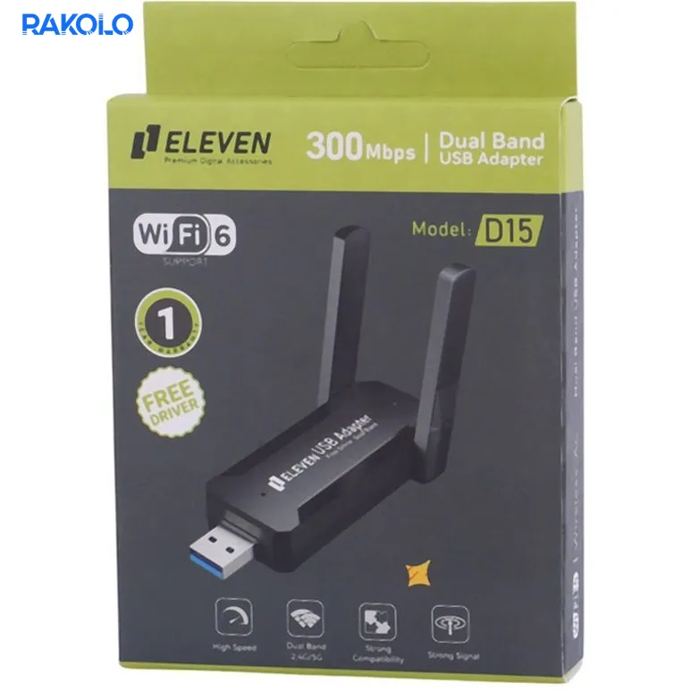 کارت شبکه بیسیم آنتن دار برند ELEVEN مدل D15