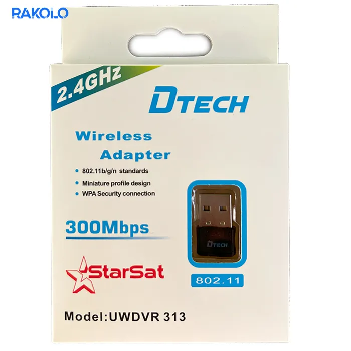 کارت شبکه بیسیم بدون آنتن برند DTECH مدل UWDVR 313