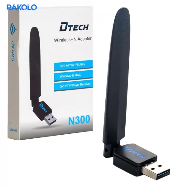 کارت شبکه بیسیم آنتن دار برند DTECH مدل UW300