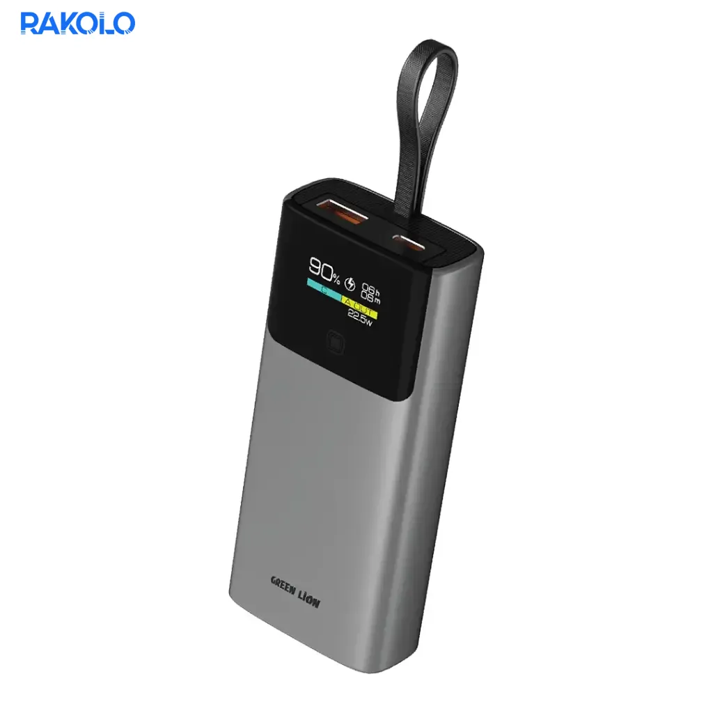 پاوربانک 20 وات صفحه نمایش دار گرین لایون مدل Voltix ظرفیت 10000 میلی آمپر