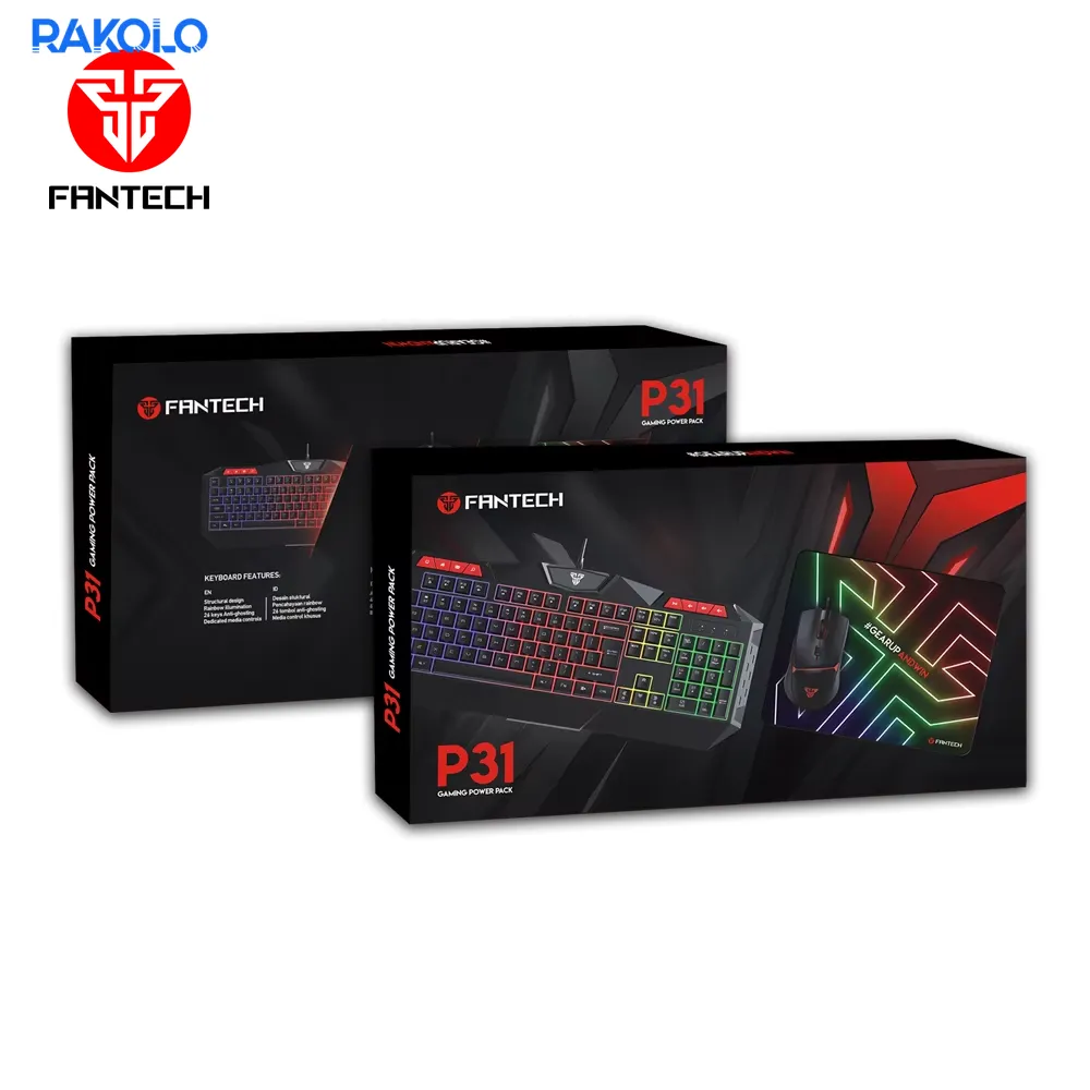 ماوس و کیبورد و پد ماوس باسیم برند FANTECH مدل P31