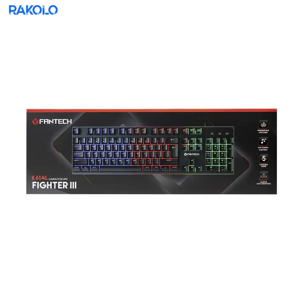 کیبورد گیمینگ باسیم برند FANTECH مدل FIGHTER III K614L