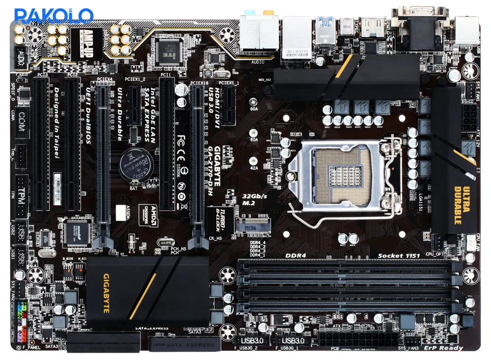 مادربرد استوک گیگابایت مدل GA-Z170-D3H