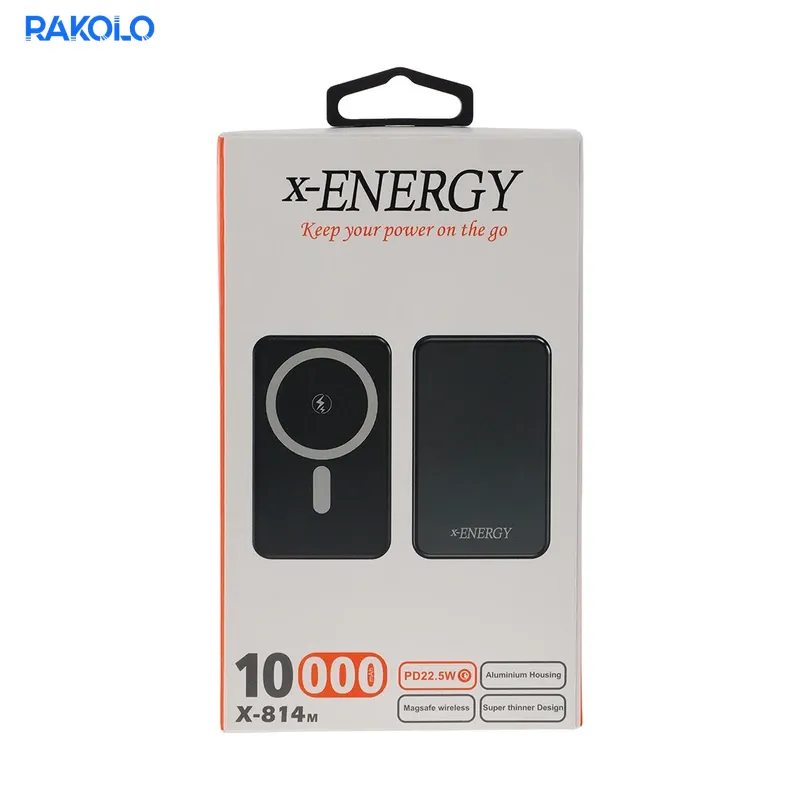 پاوربانک MAGSAFE برند X-ENERGY مدل X-814 ظرفیت 10000 میلی آمپر