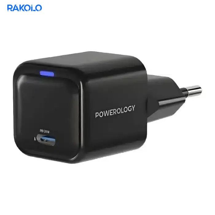 شارژر 20 وات POWEROLOGY مدل ULTRA COMPACT GaN EU Pin PWC015