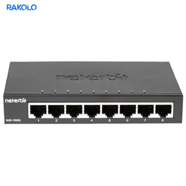 سوییچ 8 پورت برند neterbit مدل NGS-1008A