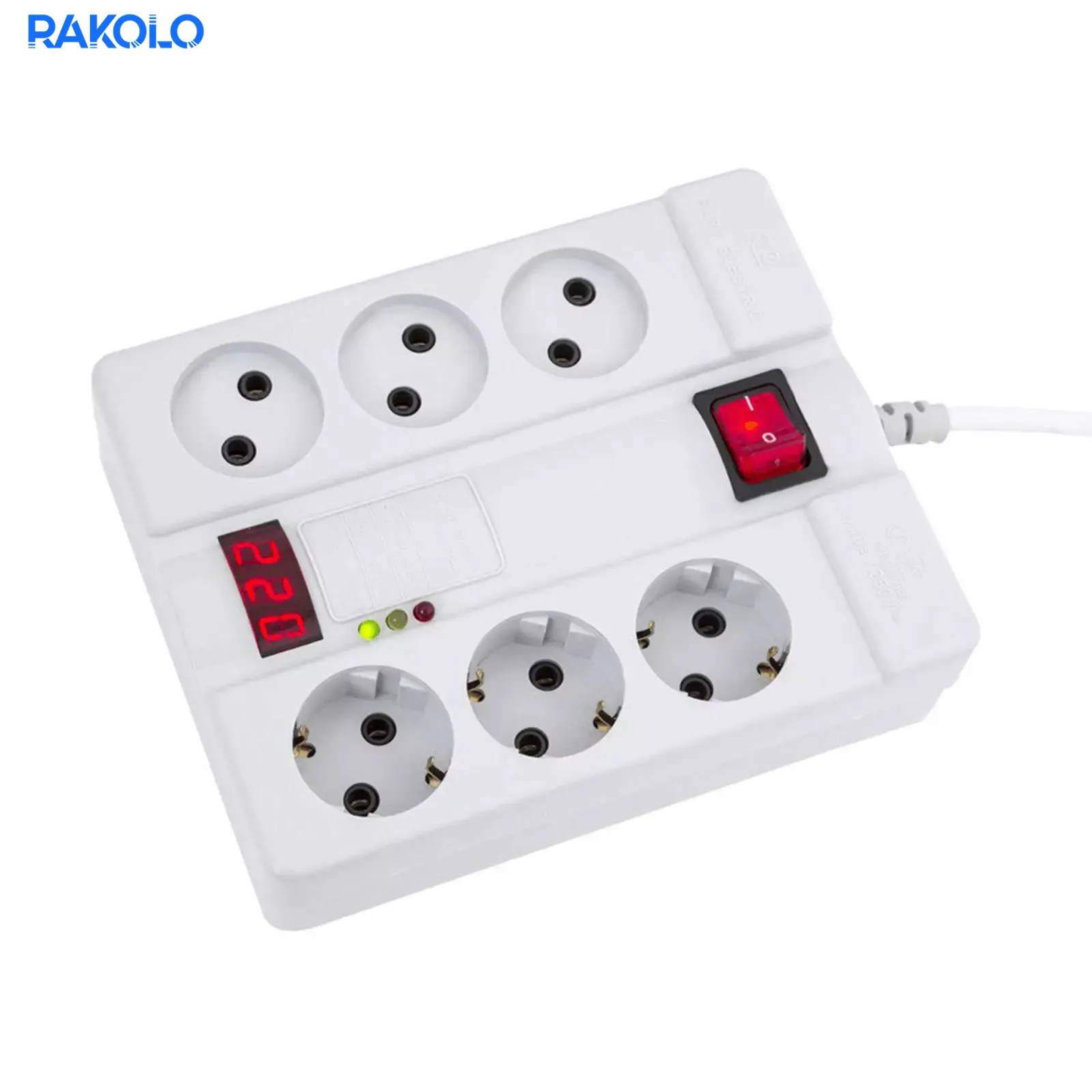 محافظ برق 6 خانه دیجیتال برند پارت الکتریک طول 1.8 متر