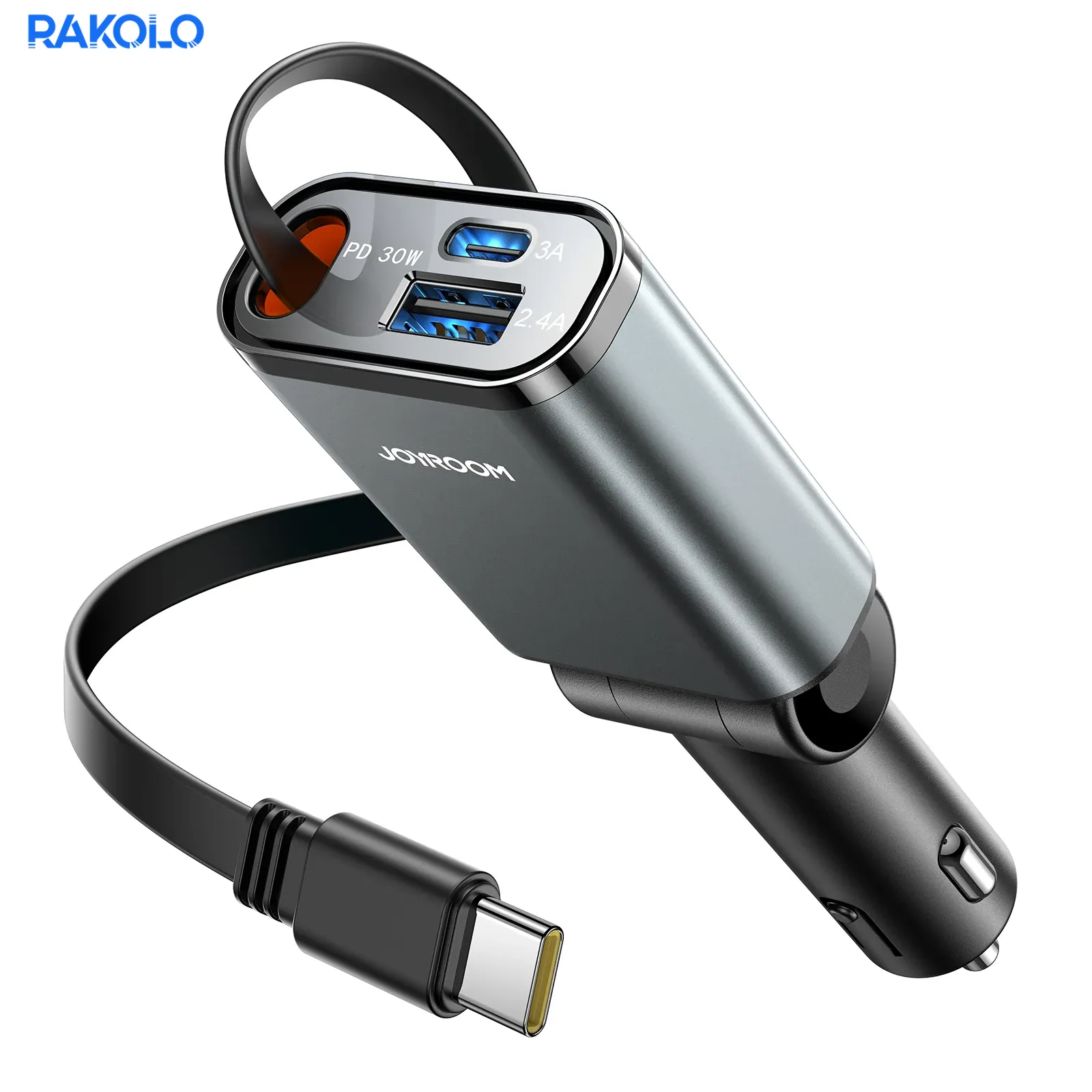 شارژر فندکی خودرو 45 وات JOYROOM مدل CCL07 با کابل جمع شونده