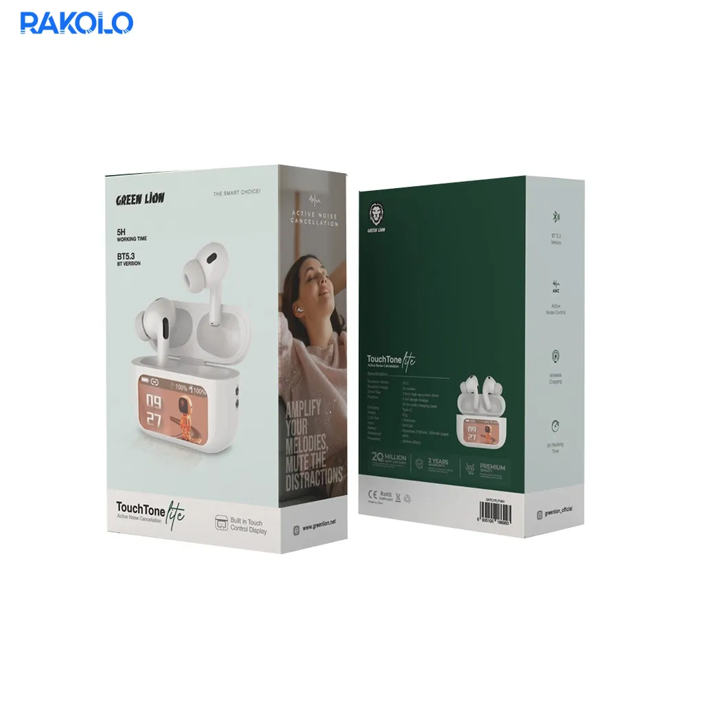 هندزفری بیسیم گرین لایون مدل Touch Tone Lite Active Noise Cancellation