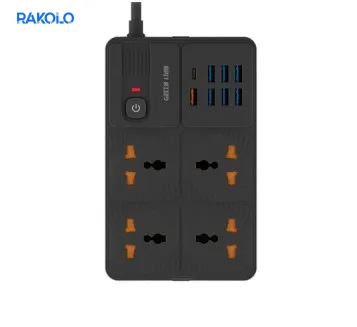 محافظ برق 4 خانه شارژر دار گرین لایون مدل GL-PS8A