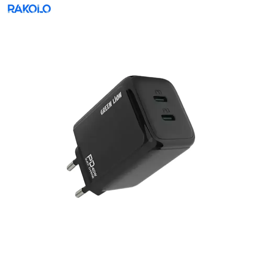 شارژر 40 وات گرین لایون مدل 40W Dual PD Wall Charger با کابل TYPE-C