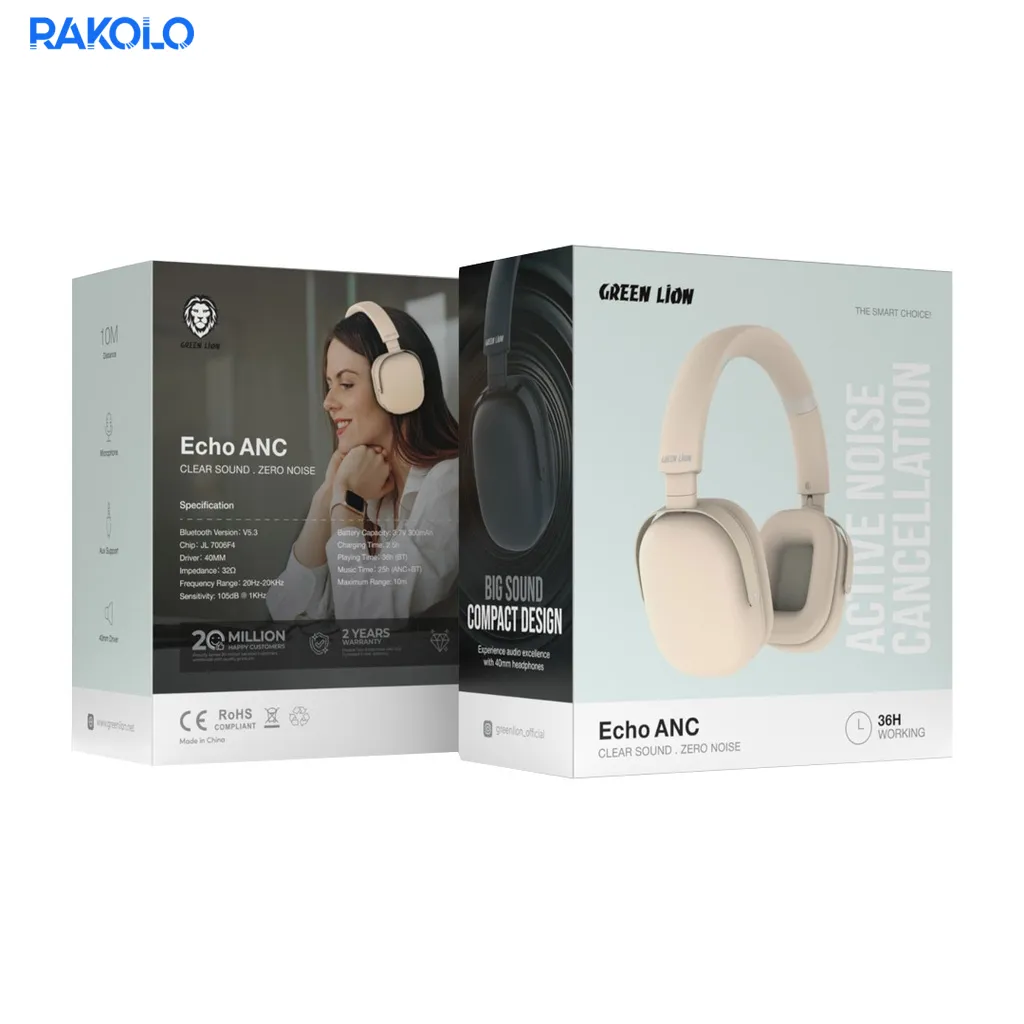 هدفون بیسیم گرین لایون مدل Echo ANC Wireless Headphone