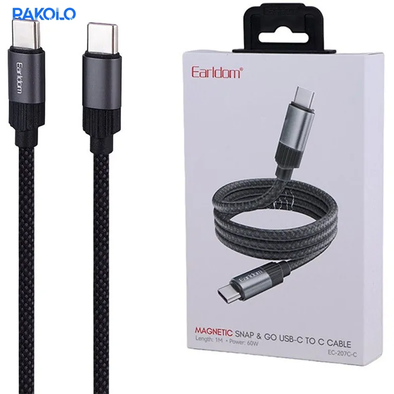 کابل شارژ مگنتی دو سر Type-C برند EARLDOM مدل EC-207C-C