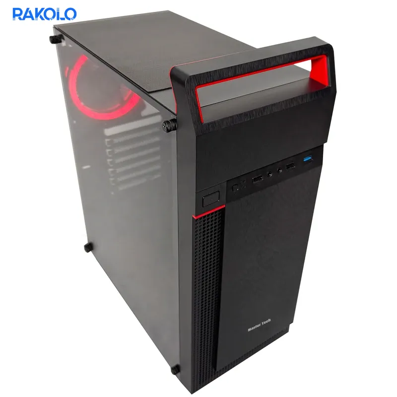 کیس گیمینگ راکولو مدل G9 با پردازنده i3-9100 رم 16 و حافظه 512 و گرافیک RX580 هشت گیگابایت