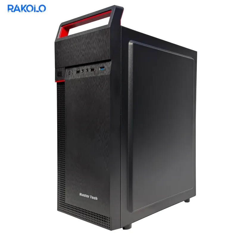 کیس گیمینگ راکولو مدل G9 با پردازنده i3-9100 رم 16 و حافظه 512 و گرافیک RX580 هشت گیگابایت