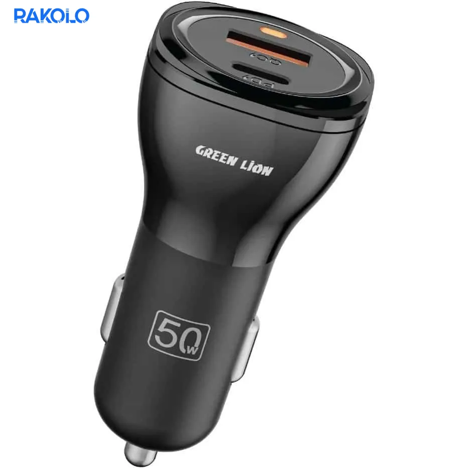 شارژر فندکی خودرو 50 وات گرین لایون مدل Dual Port 50w GLC-5 