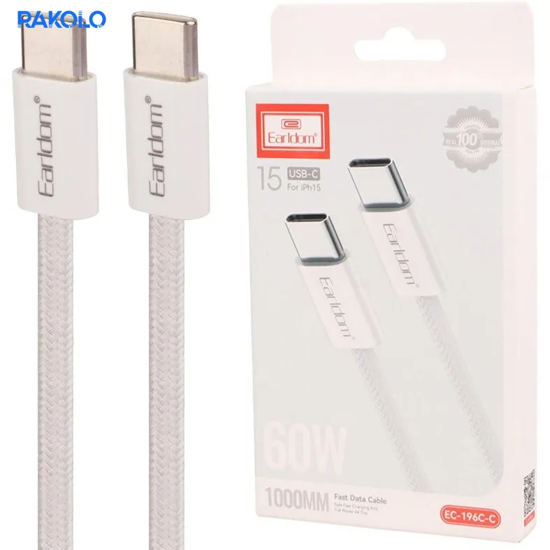 کابل شارژ دو سر Type-C برند EARLDOM مدل EC-196C-C